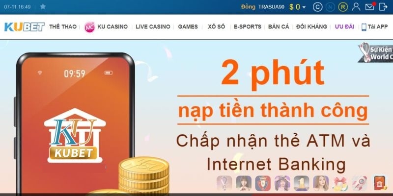 Hướng Dẫn Nạp Tiền Kubet Qua Ngân Hàng Và Ví Điện Tử